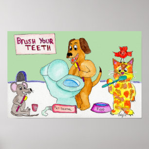 Poster Escove os Dentes!