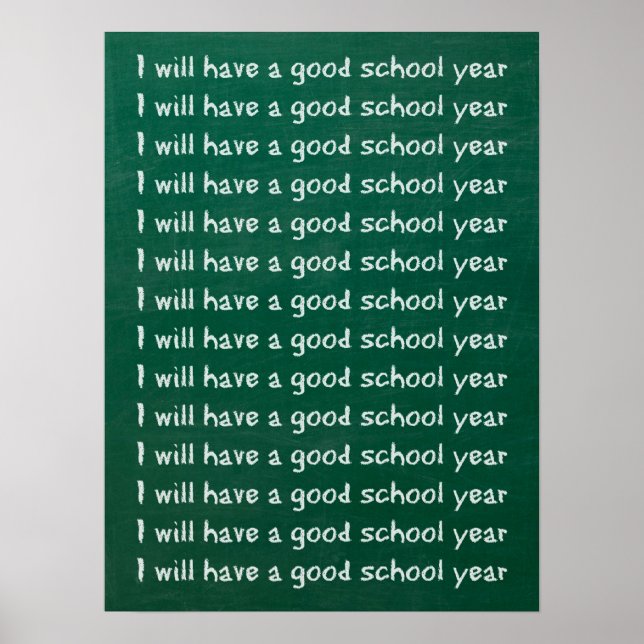 Poster Escrevendo Chalkboard (Frente)