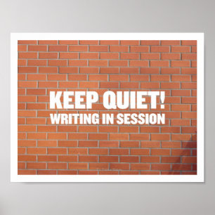 Poster Escrevendo na sessão