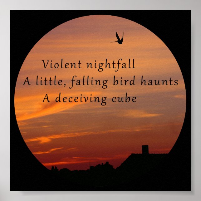 Poster Escrevendo Original Foto Haiku Poems Love Fine Art (Frente)