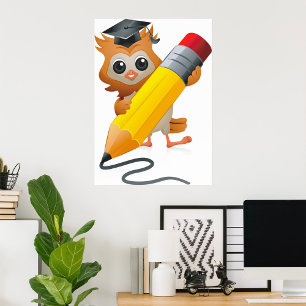 Poster Escrevendo Owl