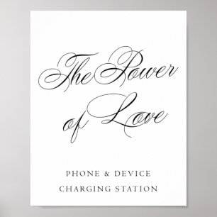 Poster Escrita Negra de Power of Love Charge Station