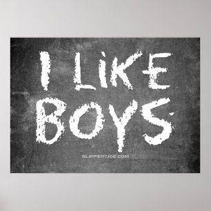 Poster Escrita suja no quadro-negro do SlipperyJoe's Eu G