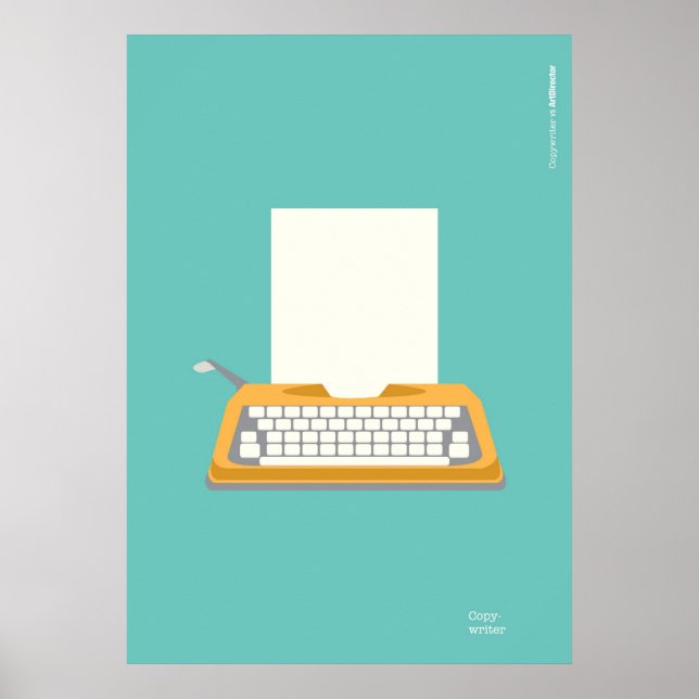 Pôster Escrita Vintage (Frente)