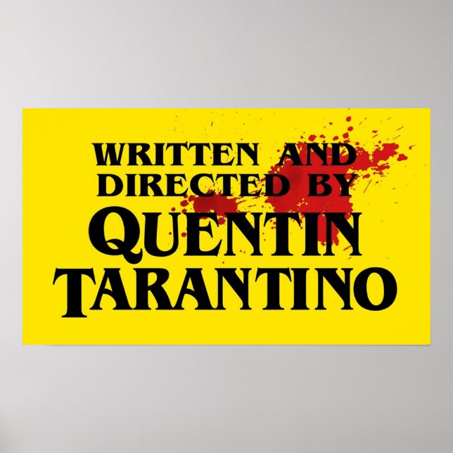 Poster Escrito Com Sangue E Dirigido Por Quentin Taran (Frente)