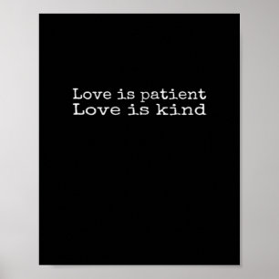 Poster Escrito de Corinthians O Amor é Paciente O Amor é
