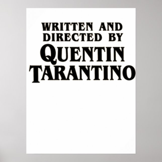 Poster Escrito e dirigido por Quentin Tarantino (Frente)