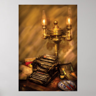 Poster Escritor - Máquina de Escrever Remington