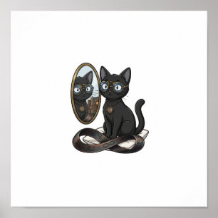 Poster Escritório de Advocacia Lady Justice Black Cat Pos