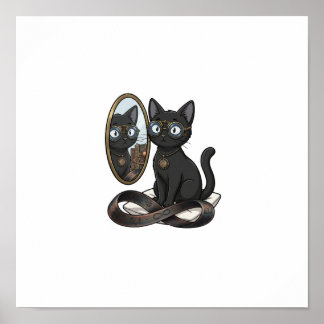 Poster Escritório de Advocacia Lady Justice Black Cat Pos