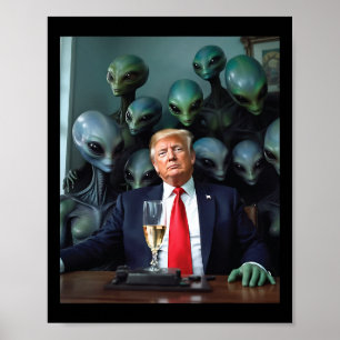 Poster Escritório de Alienígenas de Trump Foto Uap Ufo Ex