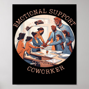 Poster Escritório de Colaboração de Ajuda Emocional