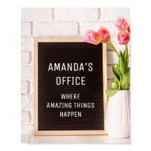 Escritório de Texto Personalizado do Conselho Felt