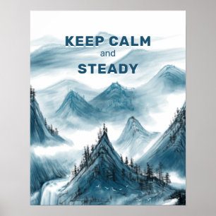Poster Escritório doméstico "Mantenha calma e constante"