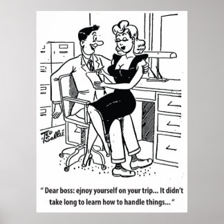 Poster Escritório Humor, Homem e Mulher Bonito