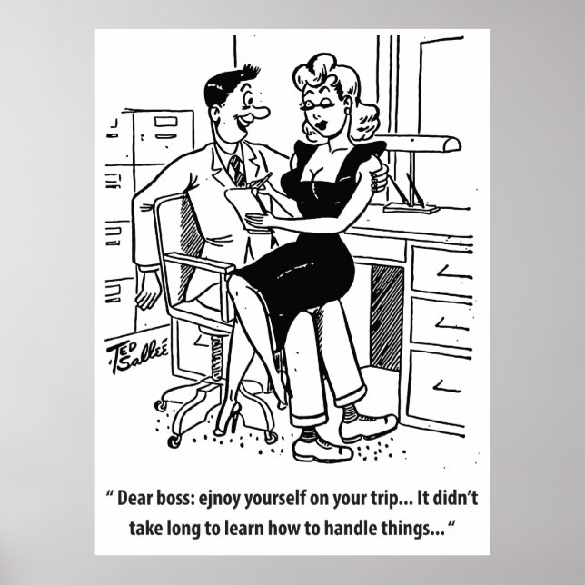 Poster Escritório Humor, Homem e Mulher Bonito (Frente)