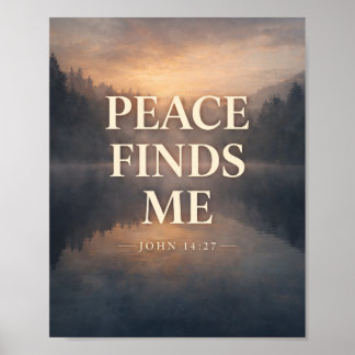 Poster Escritura Cristã Me Encontra a Paz