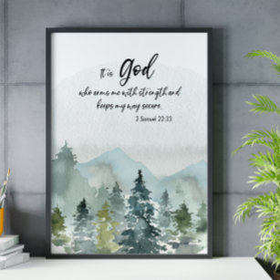 Poster Escritura de bíblia verso da montanha