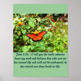 Pôster Escritura de Cristianismo John 5:24