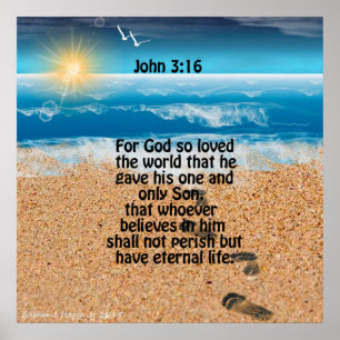 Poster Escritura do 3:16 de John