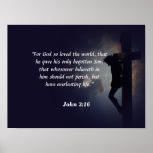 Poster Escritura do John 3:16