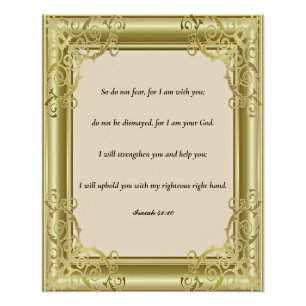 Pôster Escritura, Isaiah 41:10