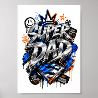 Poster Escudo de Grafite do Super Pai