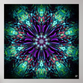 Poster Escudo de monstros de flores v1 - padrões pareidol