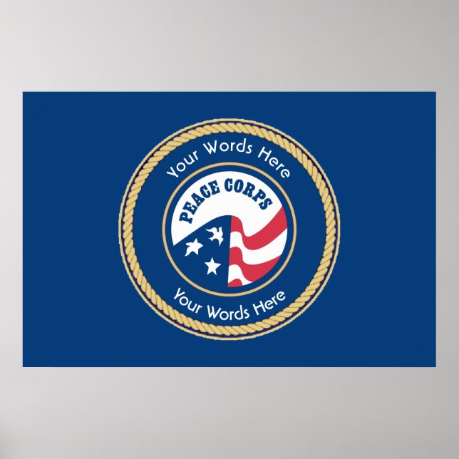 Poster Escudo Universal do Peace Corps (Frente)