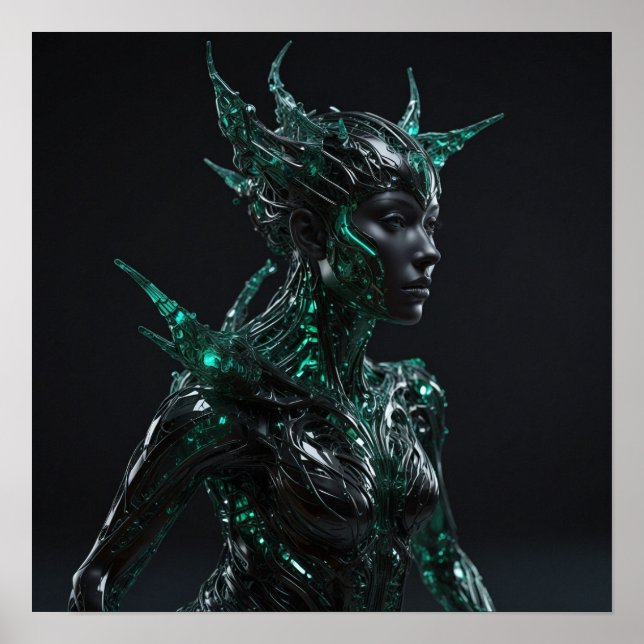 Poster Escultura 3D Essência da Inteligência Artificial (Frente)