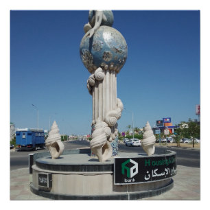Pôster Escultura aos habitantes marinhos