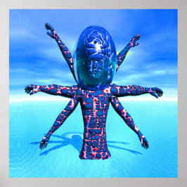 Pôster Escultura de alienígena