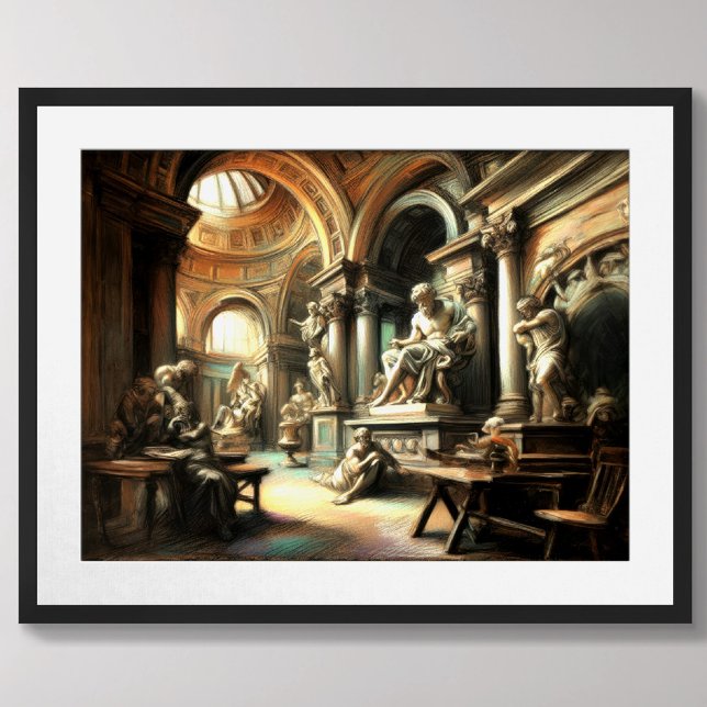 Poster Escultura de Arte Antiga Studio Grego Romano (Criador carregado)