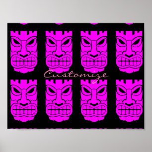 Poster Escultura Tiki Rosa Thunder_Cove