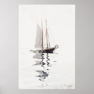 Poster Escuna de dois mastros com Dory Winslow Homer