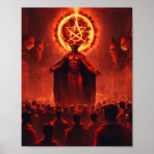 Poster Escuridão Entraçadora: O olhar hipnótico da Satã