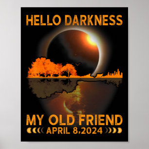 Poster Escuridão Meu Amigo Eclipse Solar Abril 8 2024 Fun
