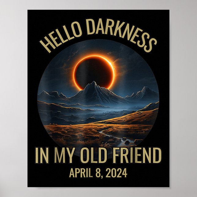 Poster Escuridão Meu Velho Amigo Engraçado Eclipse Solar  (Frente)
