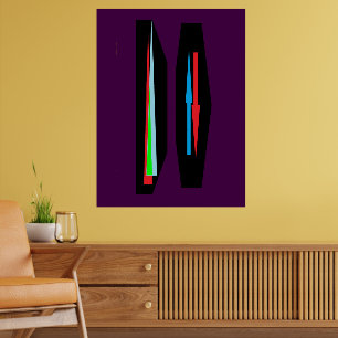 Poster Escuro escuro misterioso design de arte roxa moder