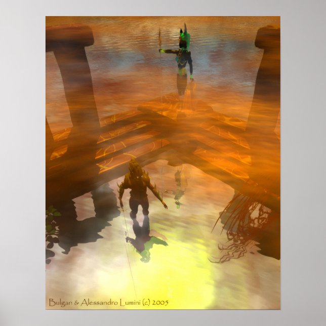Poster ESCURO ESCURO/TEMPOS DE HIPERIÃO DE ÁGUA Sci Fi (Frente)