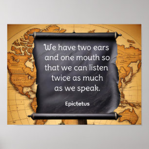 Poster ESCUTE MAIS FALAR MENOS (Matte)