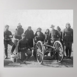 Pôster Escuteiros de Lakota e soldados brancos levantados