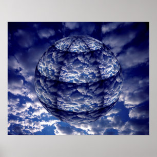 Poster esfera abstrato cloud 3D