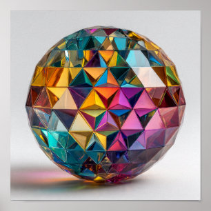 Poster Esfera de Vidro Geométrico Moderna - Arte Prismáti
