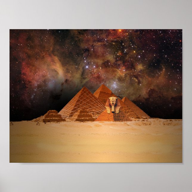 Poster Esfinge antigo no espaço (Frente)