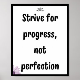 Poster Esforçar-se pelo progresso, não pela perfeição, ci