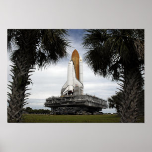 Poster Esforço do vaivém espacial do quadro das árvore
