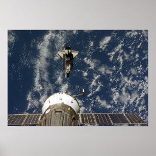 Pôster Esforço do vaivém espacial e uma nave espacial d