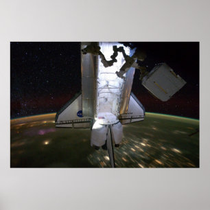 Poster Esforço do vaivém espacial entrado no ISS (2011)