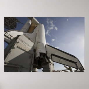 Pôster Esforço do vaivém espacial na plataforma de